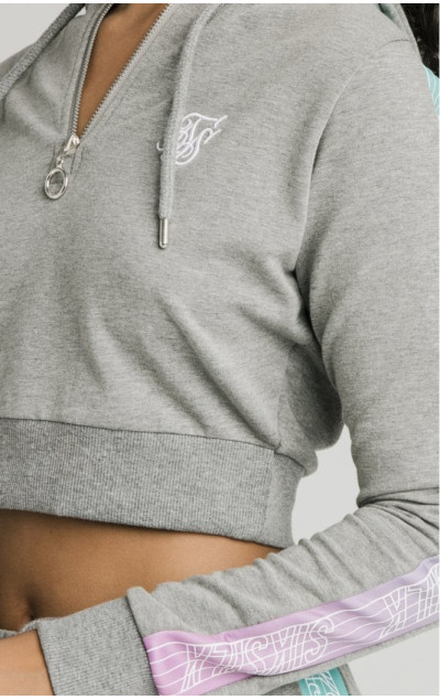 Sik Silk Fade Runner Track Top Grey Marl