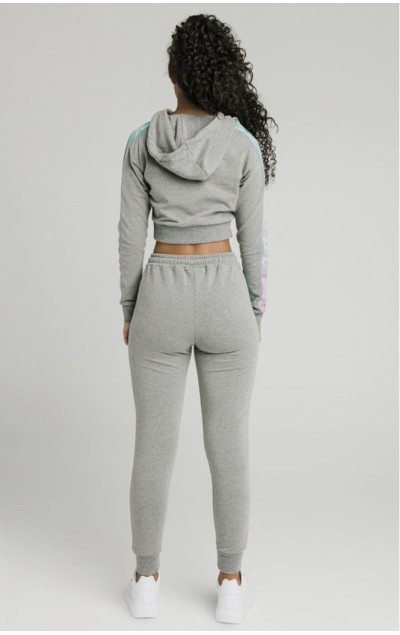 Sik Silk Fade Runner Track Top Grey Marl