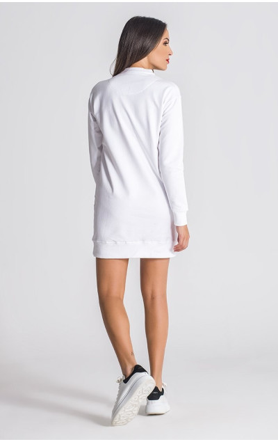 Gianni Kavanagh White Mystic Reflection Sweater Dress