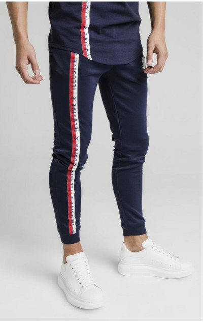 Illusive London Side Tape Joggers Navy