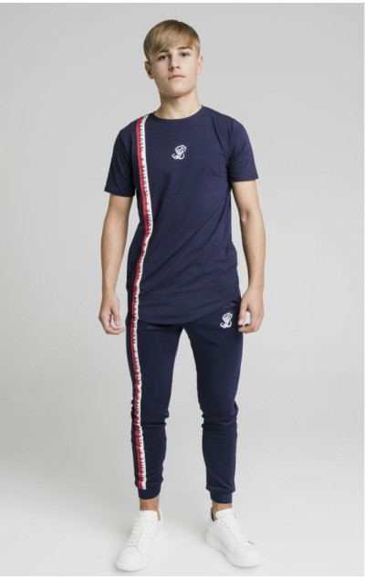 Illusive London Side Tape Joggers Navy