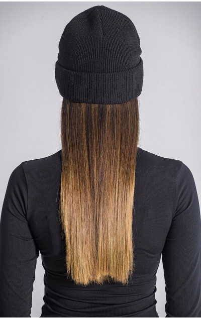 Gianni Kavanagh Black Beanie Neon Pink Plaque