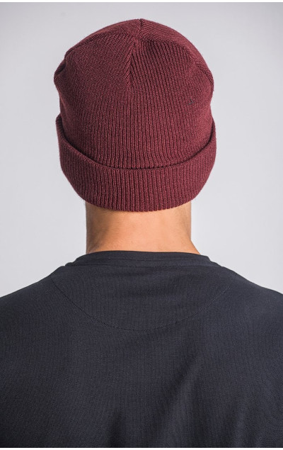 Gianni Kavanagh Burgundy Beanie Gold Plaque