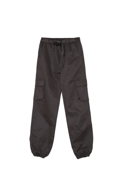 Sixth June Cargo Belt Pants Black