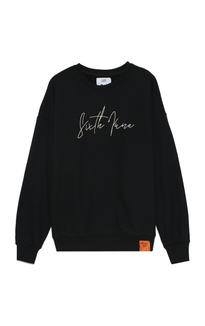 Sixth June Męska Czarna Bluza Front Signature Sweatshirt