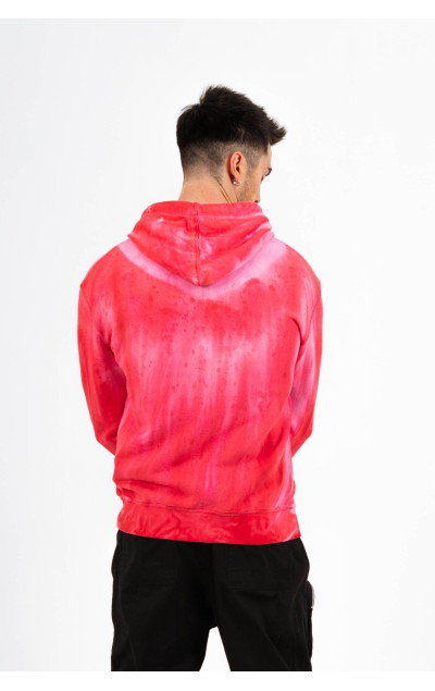 Sixth June Męska Czerwona Bluza Washed Hoodie
