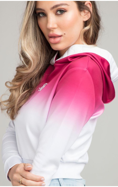 Sik Silk Damska Różowa Bluza High Fade Track Top Pink & White