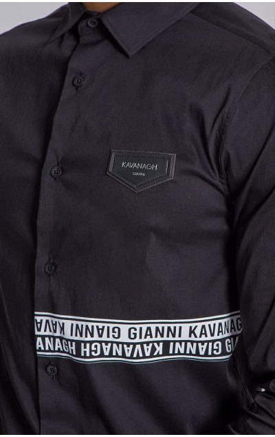 Gianni Kavanagh Męska Czarna Koszulka Yin Yang