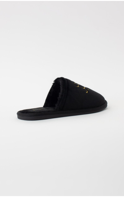 Sik Silk Slipper Black & Gold