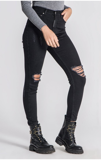 Gianni Kavanagh Black Core Ripped Jeans