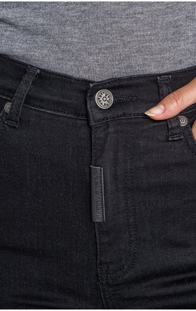 Gianni Kavanagh Damskie Czarne Spodnie Dżinsowe Core Ripped