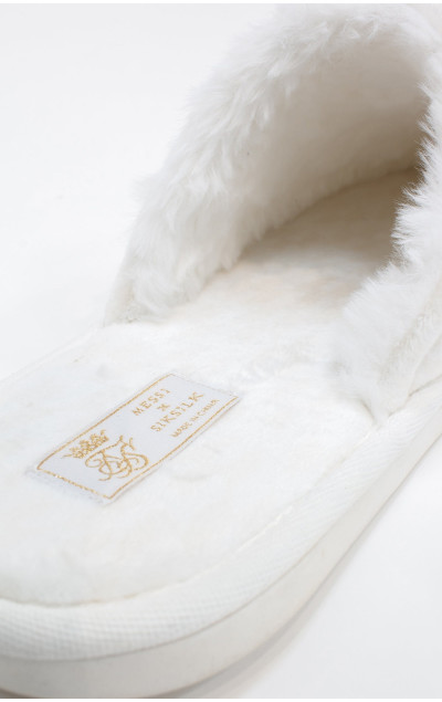 Messi x Sik Silk Slippers White