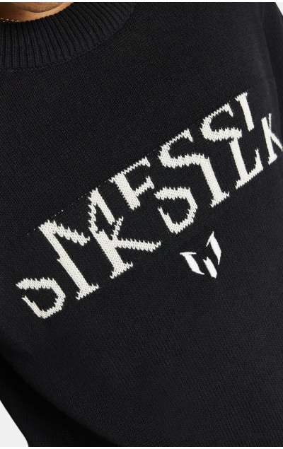 Messi x Sik Silk Męska Czarna Bluza Division Knit Sweater