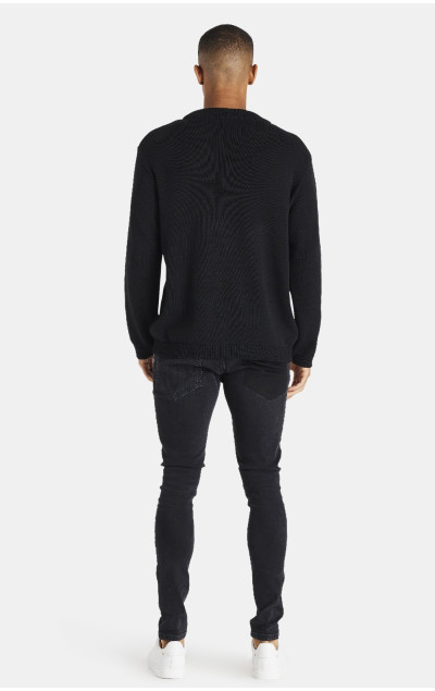 Messi x Sik Silk Division Knit Sweater Black