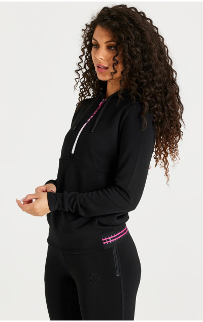 Sik Silk Damska Czarna Bluza Fade Zip Track Top 