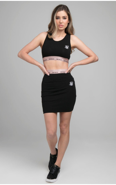 Sik Silk Roseate Bralette Black