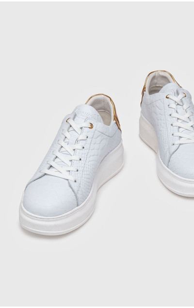 Gianni Kavanagh White Gold Upscale Sneakers