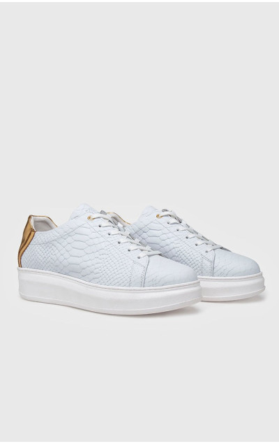 Gianni Kavanagh White Gold Upscale Sneakers