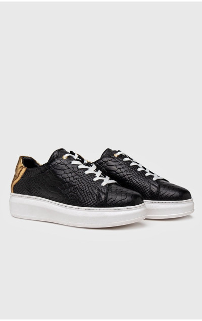 Gianni Kavanagh Black Gold Upscale Sneakers