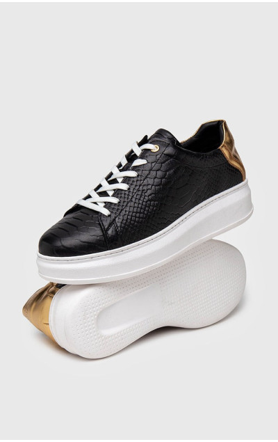 Gianni Kavanagh Black Gold Upscale Sneakers