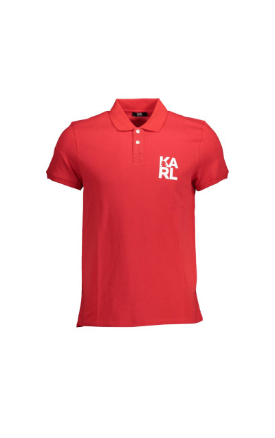 Karl Lagerfeld Red Polo Shirt