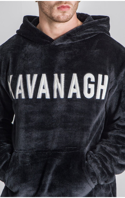 Gianni Kavanagh Pánska Čierna Mikina Chicago Sherpa