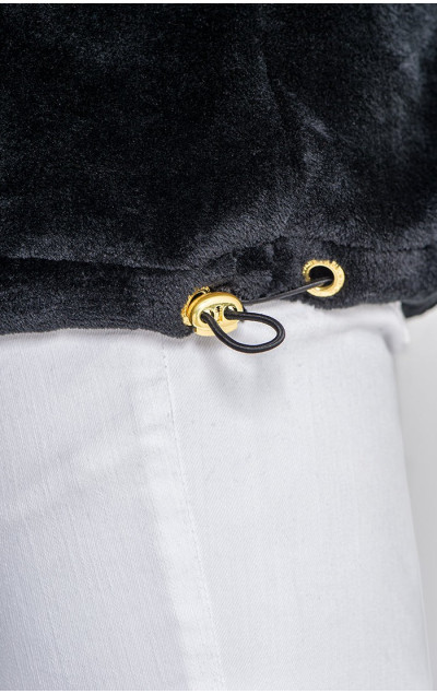 Gianni Kavanagh Pánska Čierna Mikina Chicago Sherpa