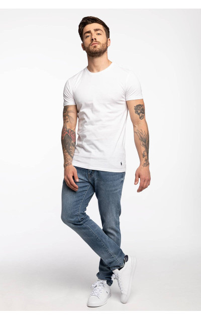 Ralph Lauren Męska Biała Koszulka Męska Biała Koszulka Classic Cotton