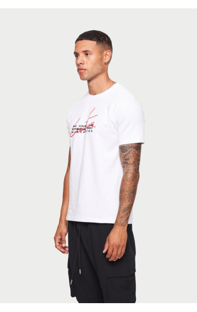 The Couture Club White Signature Overlay T-Shirt