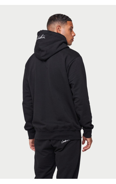 The Couture Club Męska Czarna Bluza Box Print Slim Fit Hood