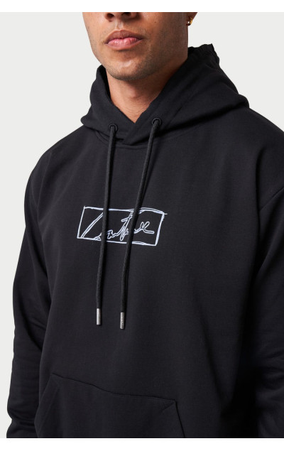 The Couture Club Pánska Čierna Mikina Box Print Slim Fit