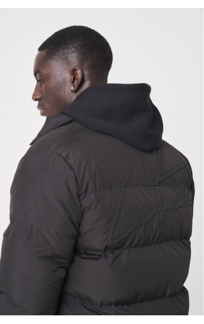 The Couture Club Pánska Čierna Bunda Essential Signature