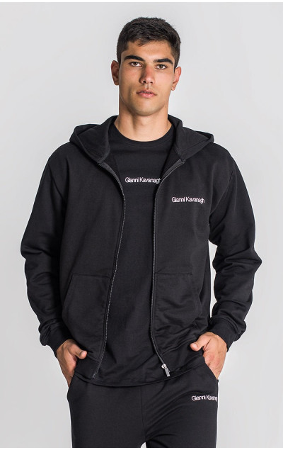 Gianni Kavanagh Black Essential Micro Hoodie Jacket
