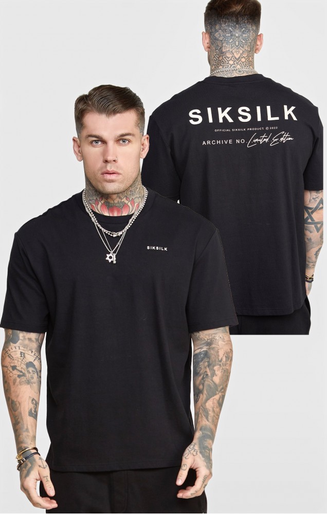 Scrutiny Mangle Extremists Sik Silk Black Oversized Back Logo T-Shirt