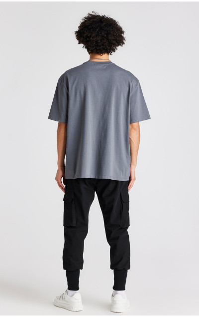 Sik Silk Grey Rhinestone Short Sleeve T-Shirt