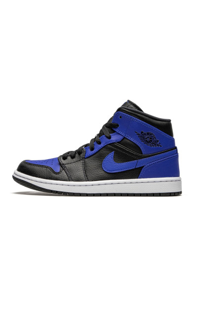 Air Jordan 1 Mid Hyper Royal Tumbled Leather
