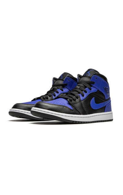 Air Jordan 1 Mid Hyper Royal Tumbled Leather
