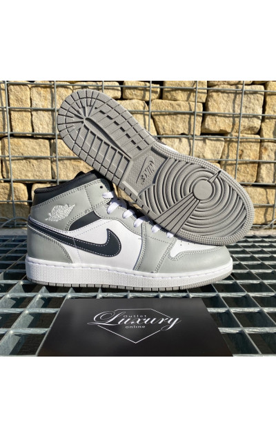 Air Jordan 1 Mid Light Smoke Grey Anthracite (GS)