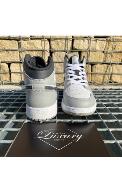 Air Jordan 1 Mid Light Smoke Grey Anthracite (GS)