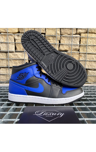Air Jordan 1 Mid Hyper Royal Tumbled Leather