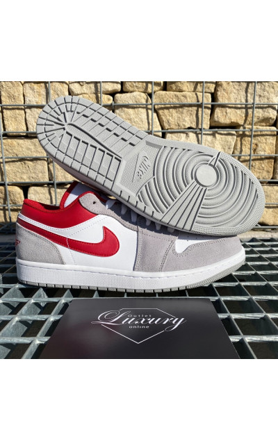 Air Jordan 1 Low Light Smoke Grey Gym Red