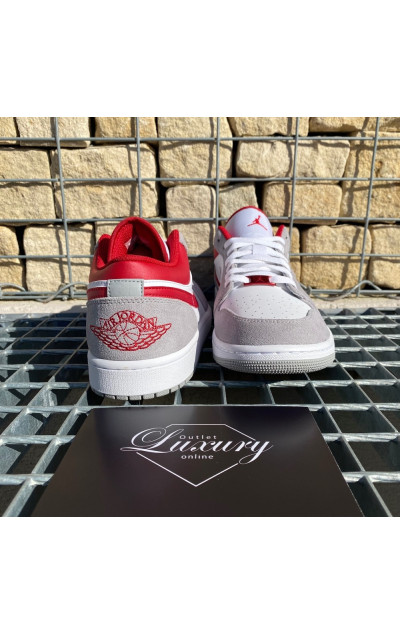 Air Jordan 1 Low Light Smoke Grey Gym Red