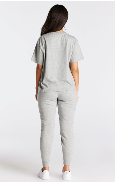 Sik Silk Grey Marl Essential Boyfriend T-Shirt