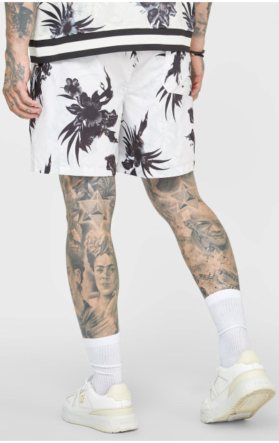 Sik Silk Ecru Floral Swim Short