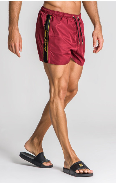 Gianni Kavanagh Burgundy Limits Swimshorts