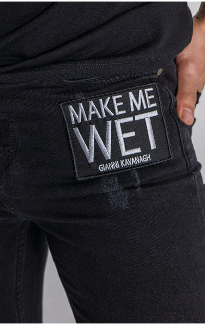 Gianni Kavanagh Pánske Čierne Jeansy Hangover