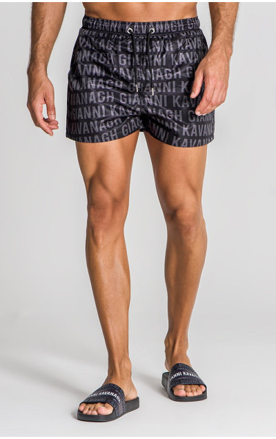 Gianni Kavanagh Black Typo Swimshorts