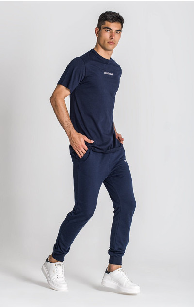 Gianni Kavanagh Męska Niebieska Koszulka Essential Micro Regular