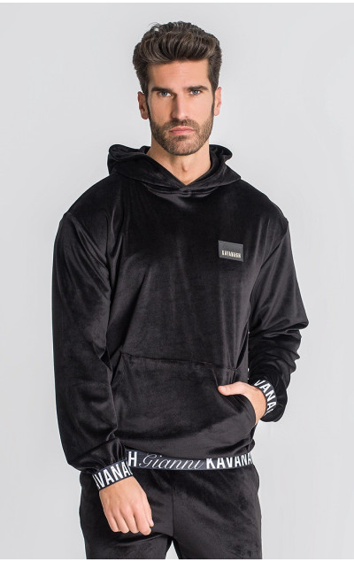 Gianni Kavanagh Pánská Černá Semišová Mikina Montecarlo