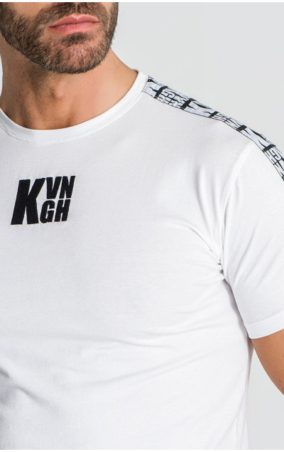 Gianni Kavanagh White Culture Tape Tee